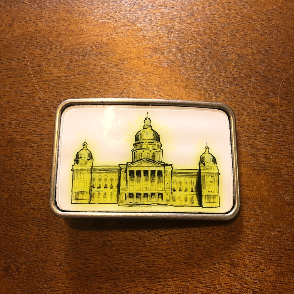 Iowa Capitol Belt Buckle NWT